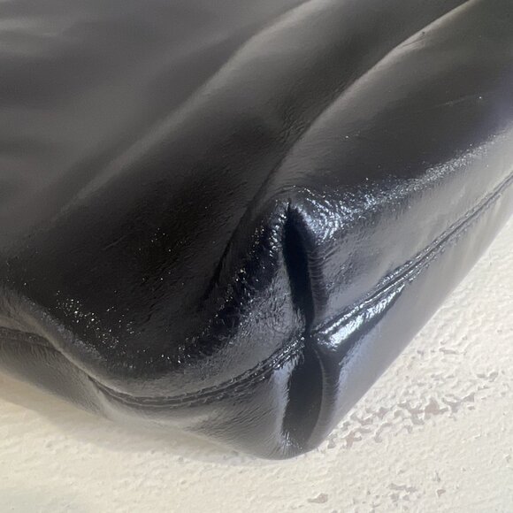 Michael Kors Jet Set Shiny Black Patent Leather Chain Tote - Picture 6 of 10